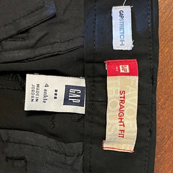 Gap Womens Black Straight Fit Stretch‎ Pants Size 4 Ankle - Picture 5 of 10